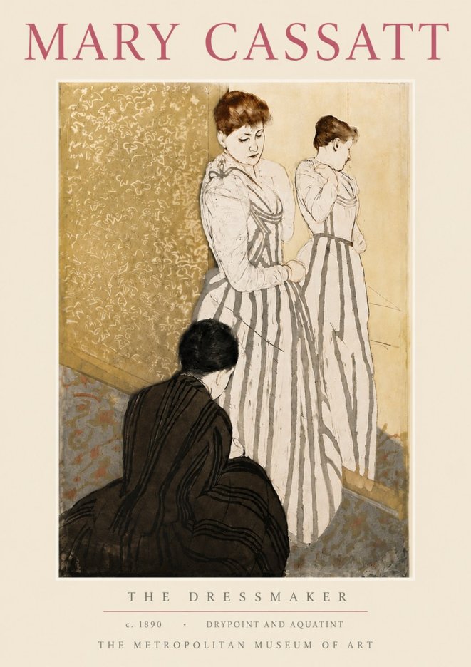 Mary Cassatt The Dressmaker No5 - Plakát