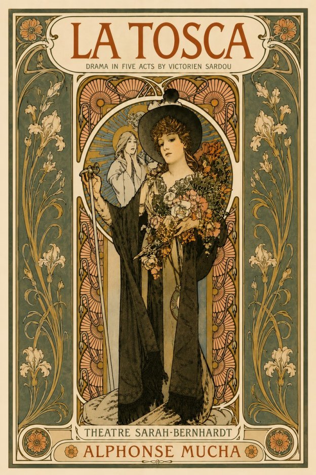 Mucha La Tosca No6 - Plakát