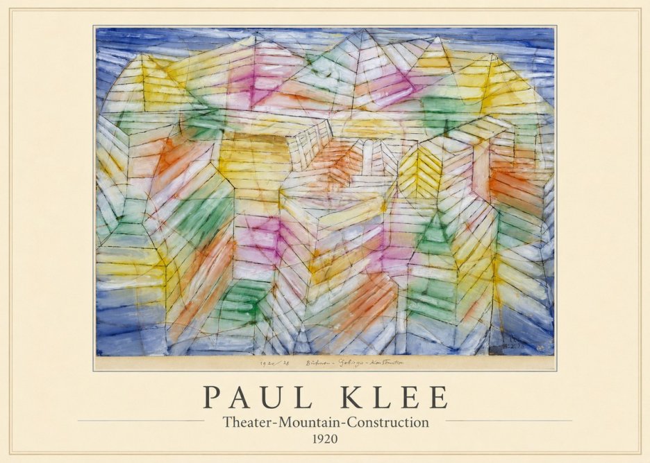 Paul Klee Theater-mountain-construction No3 - Plakát
