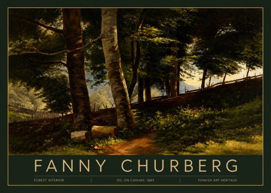 Fanny Churberg Forest Interior No3 - Plakát