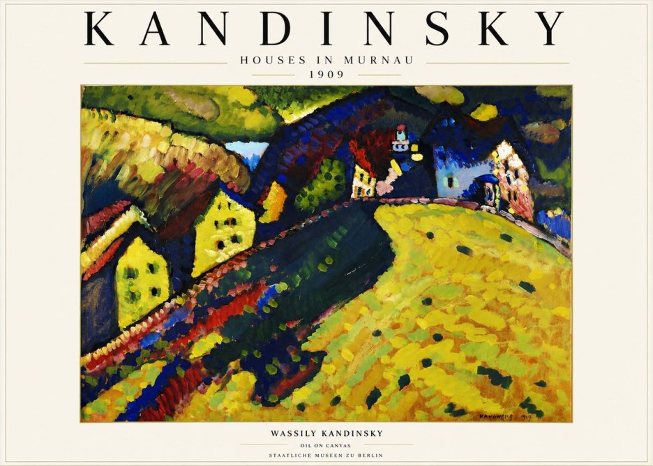 Kandinsky Houses in Murnau No3 - Plakát