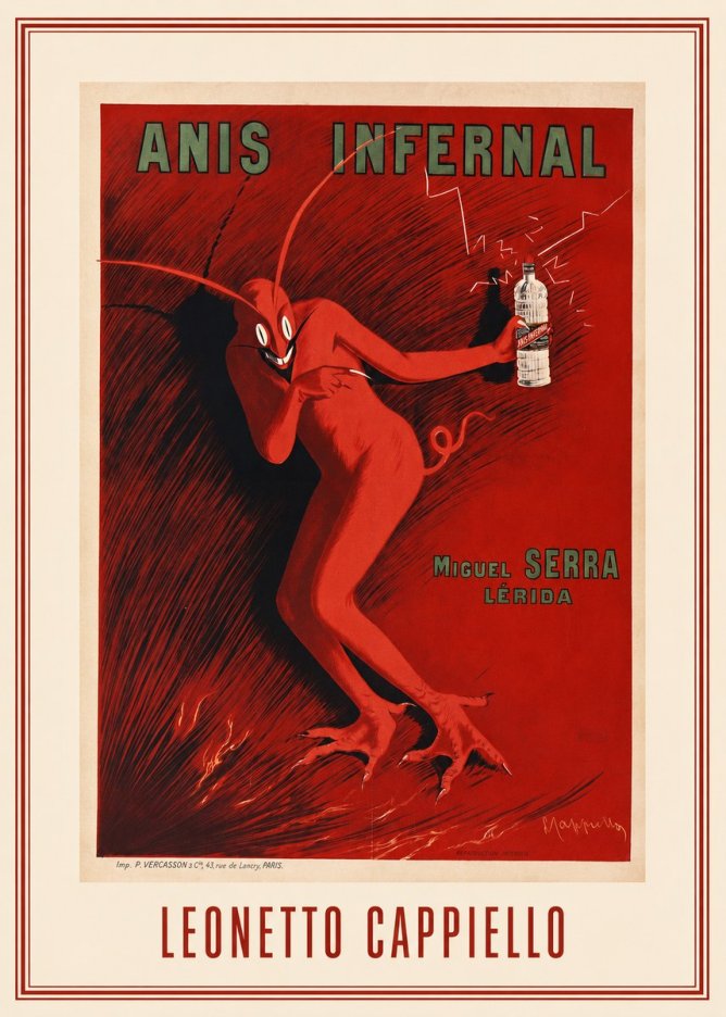Leonetto Cappiello Anis Infernal I No1 - Plakát