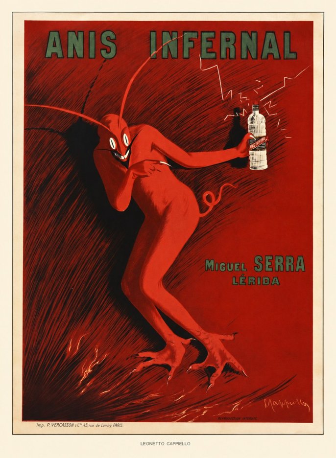 Leonetto Cappiello Anis Infernal I No5 - Plakát