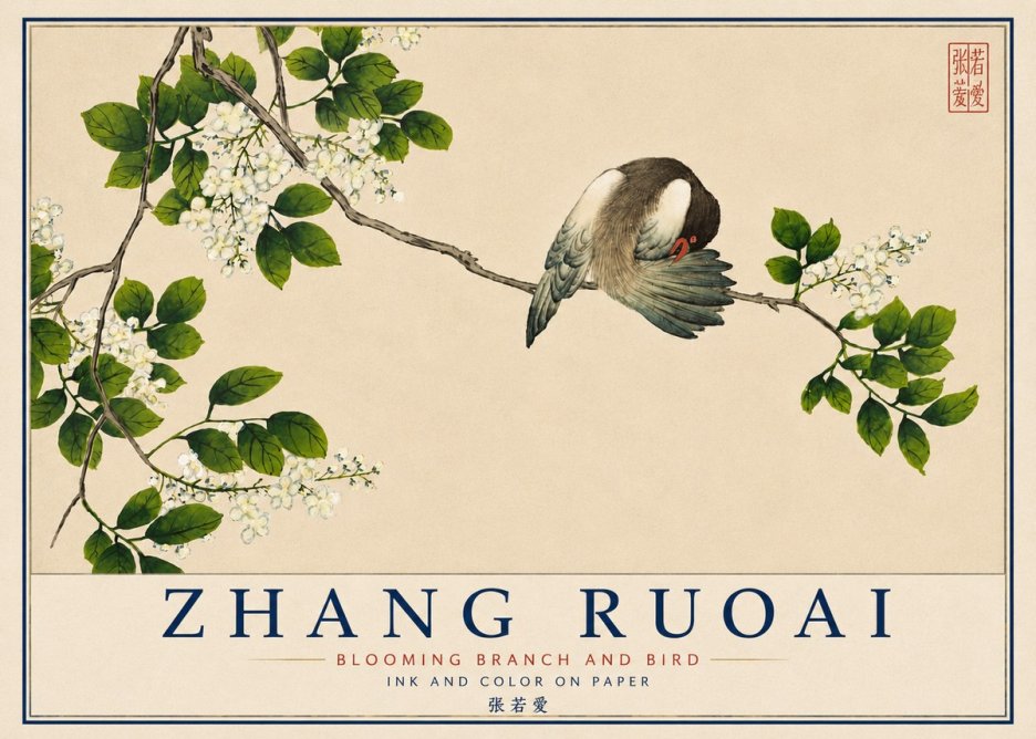 Zhang Ruoai Bird and Blossom No5 - Plakát