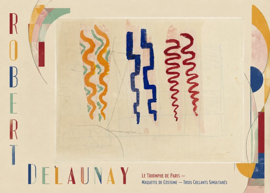 Robert Delaunay Le Triomphe De Paris — Maquette De Costume — Trois Collants Simultanés No2 - Plakát