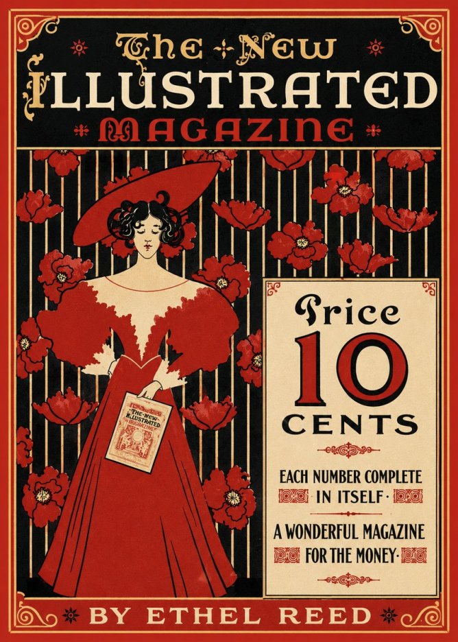 Ethel Reed The New Illustrated Magazine No3 - Plakát