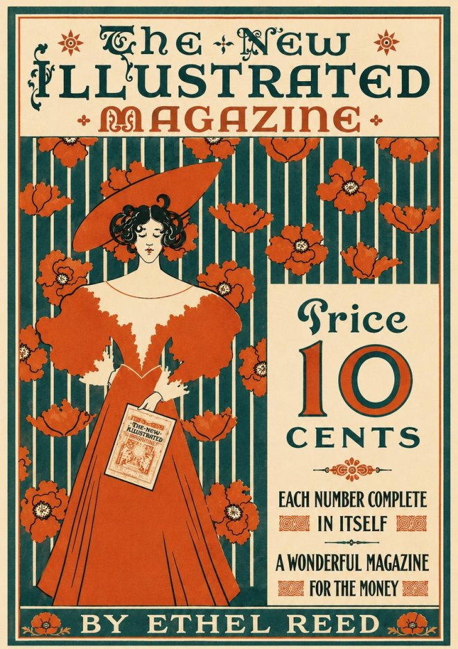 Ethel Reed The New Illustrated Magazine No6 - Plakát
