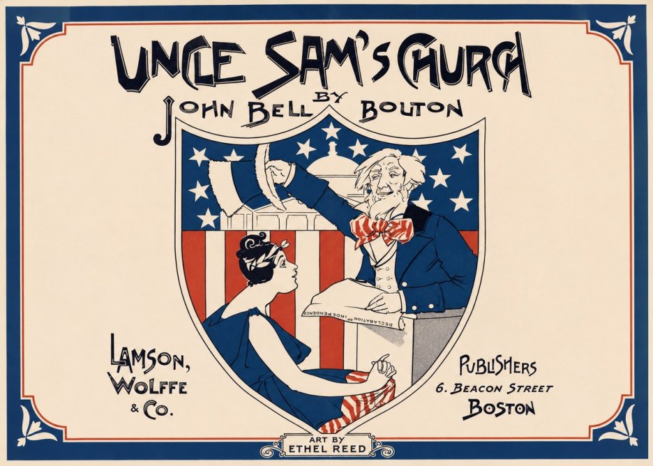Ethel Reed Uncle Sam's Church No1 - Plakát