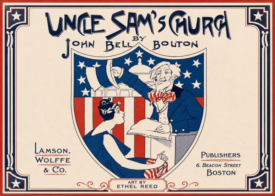 Ethel Reed Uncle Sam's Church No2 - Plakát