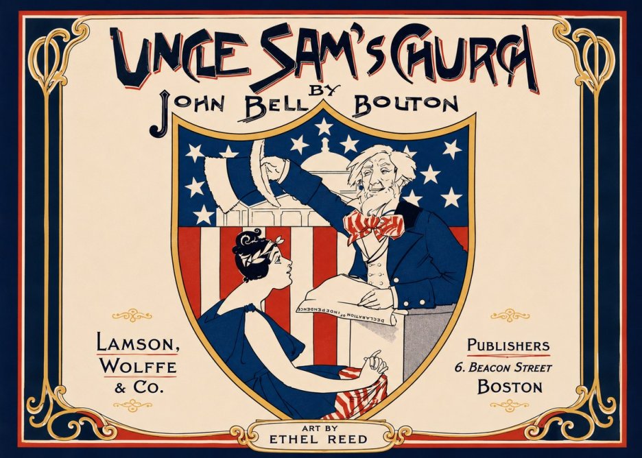 Ethel Reed Uncle Sam's Church No3 - Plakát
