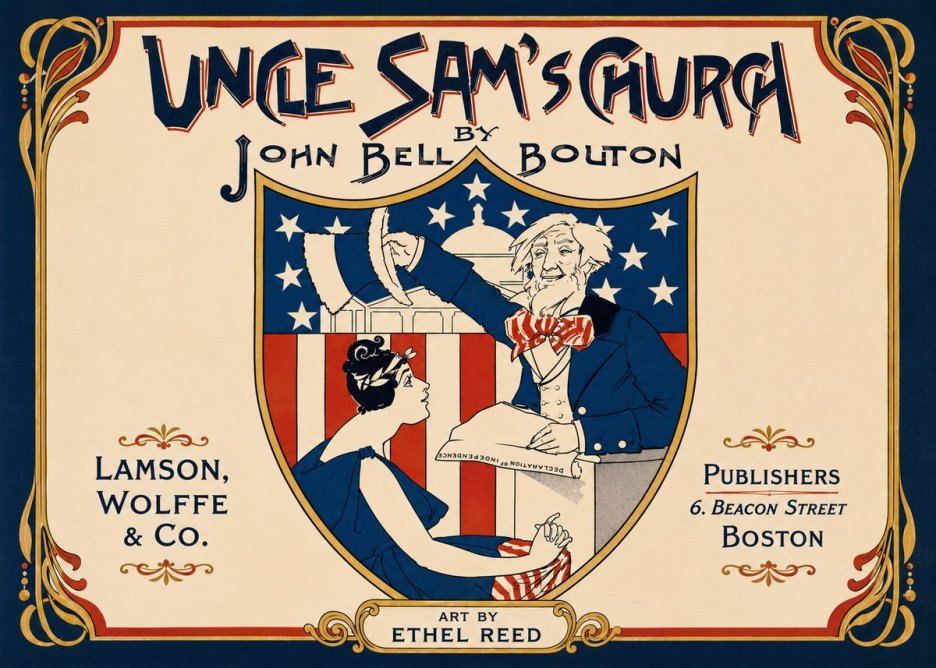 Ethel Reed Uncle Sam's Church No6 - Plakát