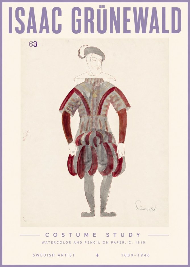 Isaac Grünewald Costume Study II No3 - Plakát