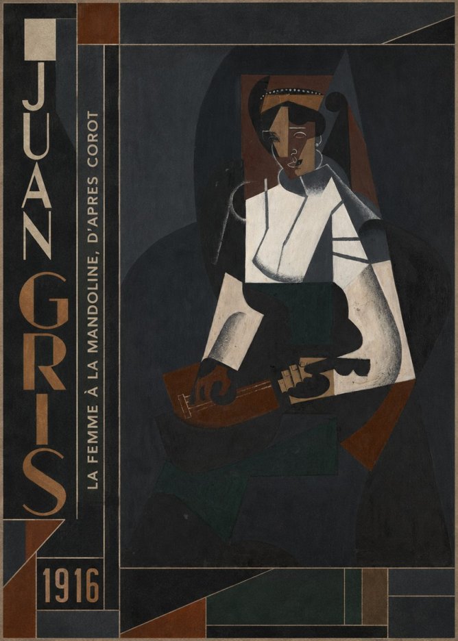 Juan Gris La Femme À La Mandoline, D'après Corot No3 - Plakát