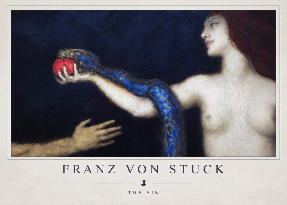 Franz von Stuck The Sin I No4 - Plakát