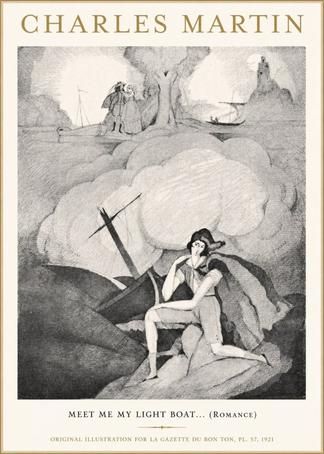 Charles Martin Meet Me My Light Boat... (Romance) No1 - Plakát