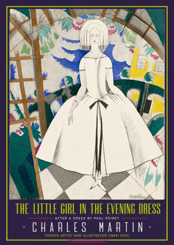 Charles Martin The Little Girl in the Evening Dress No5 - Plakát