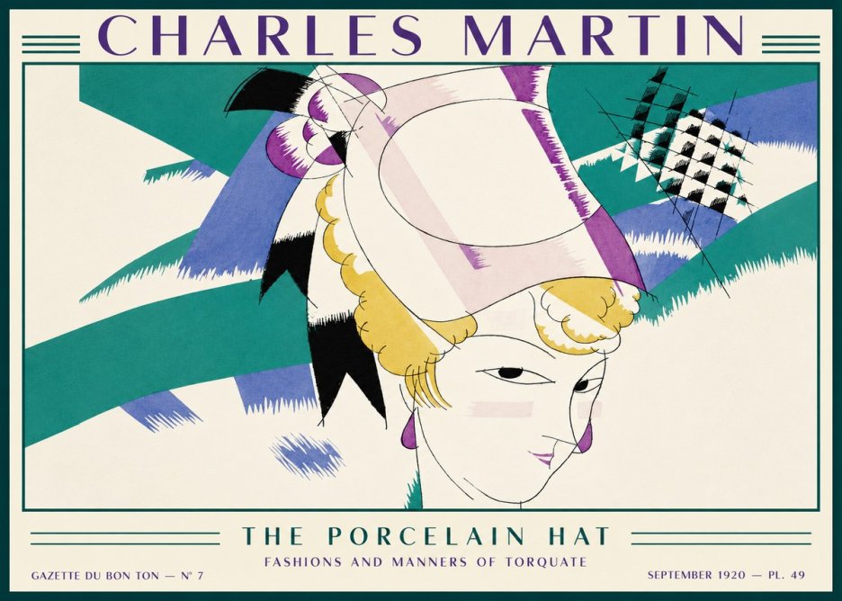 Charles Martin The Porcelain Hat No2 - Plakát