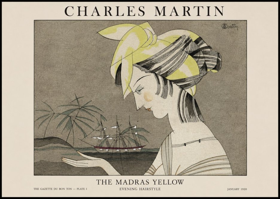 Charles Martin The Madras Yellow - Evening Hairstyle No1 - Plakát