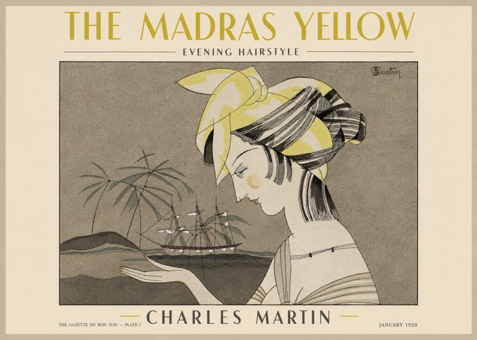 Charles Martin The Madras Yellow - Evening Hairstyle No3 - Plakát