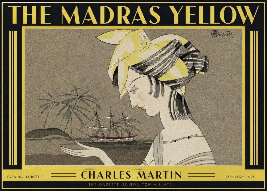Charles Martin The Madras Yellow - Evening Hairstyle No4 - Plakát