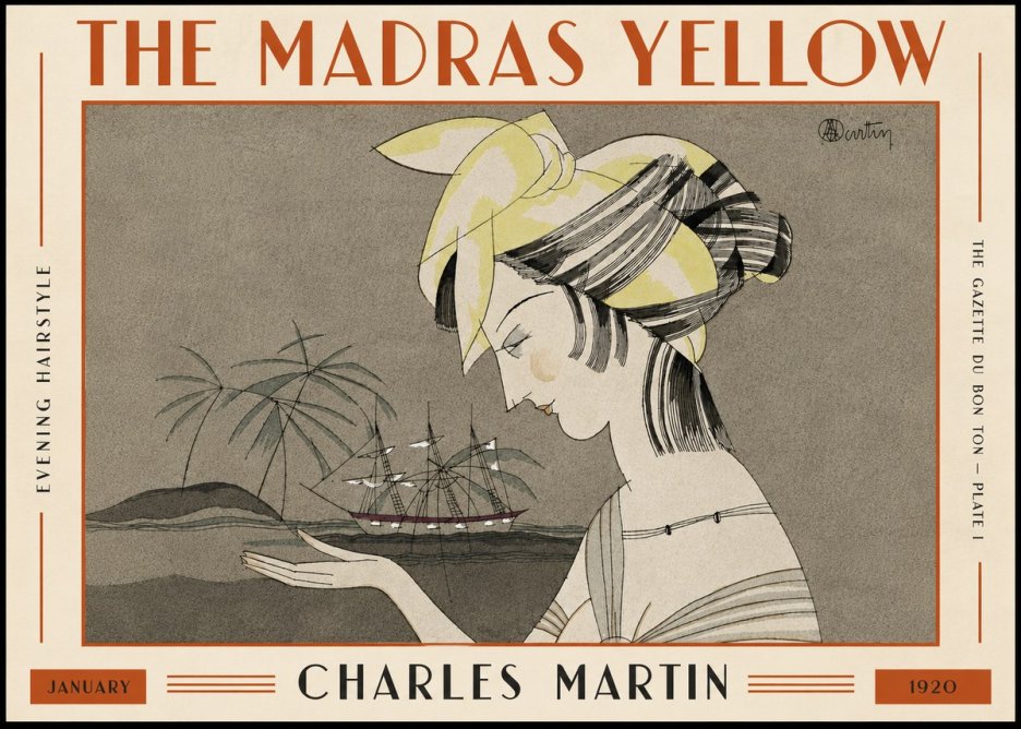 Charles Martin The Madras Yellow - Evening Hairstyle No5 - Plakát