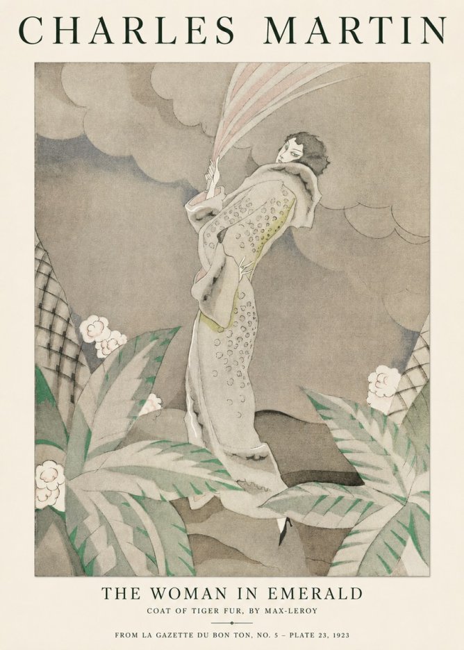 Charles Martin The Woman in Emerald No1 - Plakát