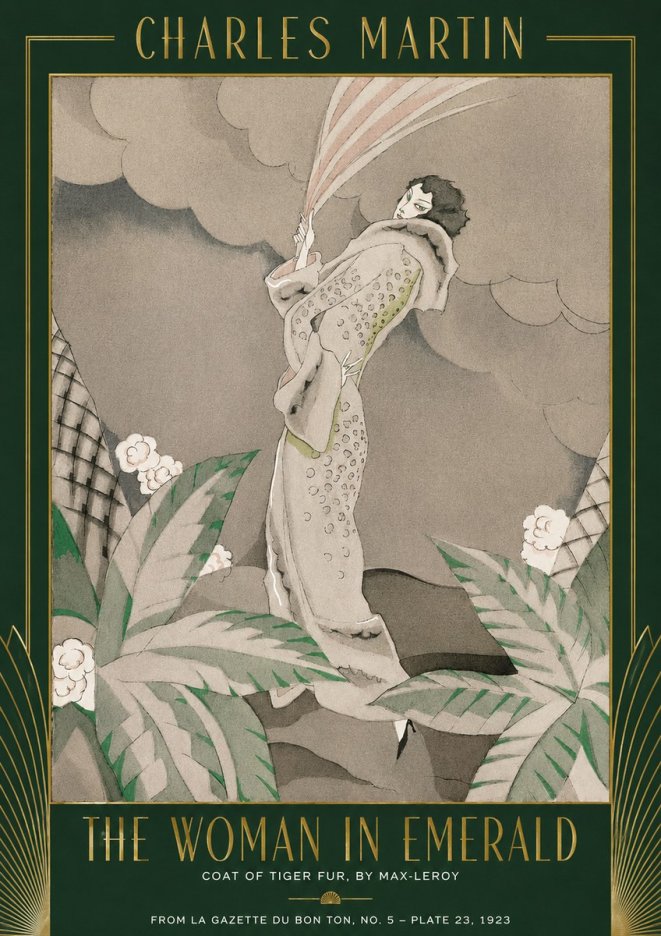 Charles Martin The Woman in Emerald No2 - Plakát