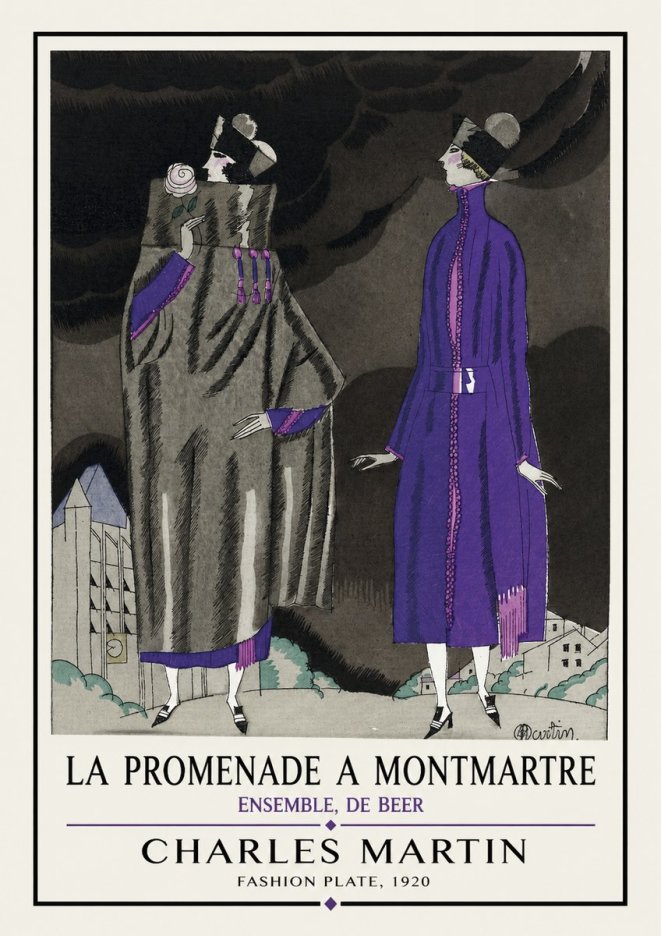 Charles Martin La Promenade a Montmartre No1 - Plakát