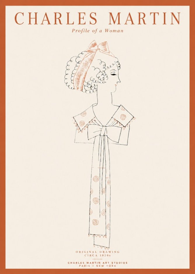 Charles Martin Profile of a Woman No1 - Plakát
