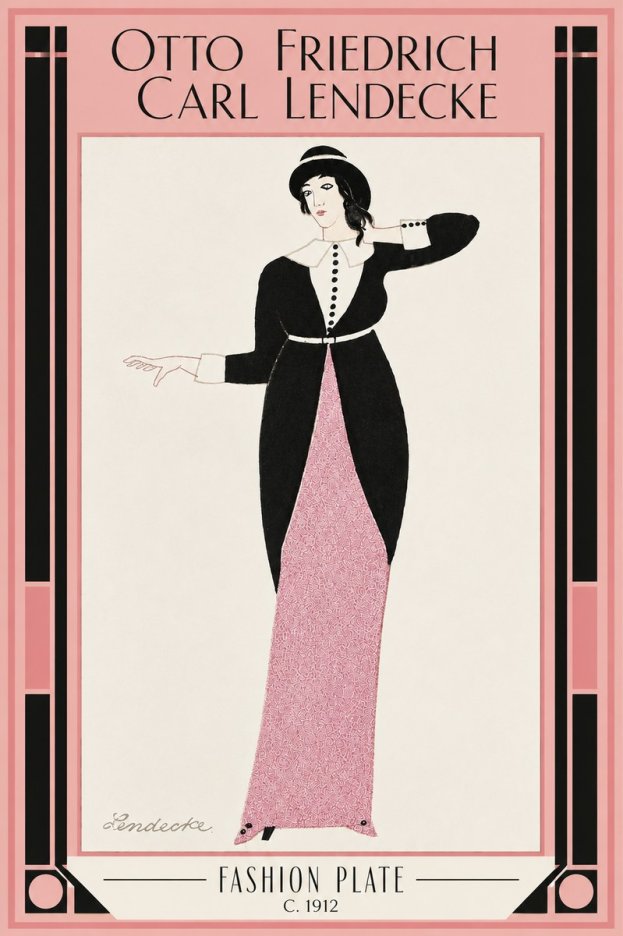 Otto Friedrich Carl Lendecke Fashion Plate II No3 - Plakát