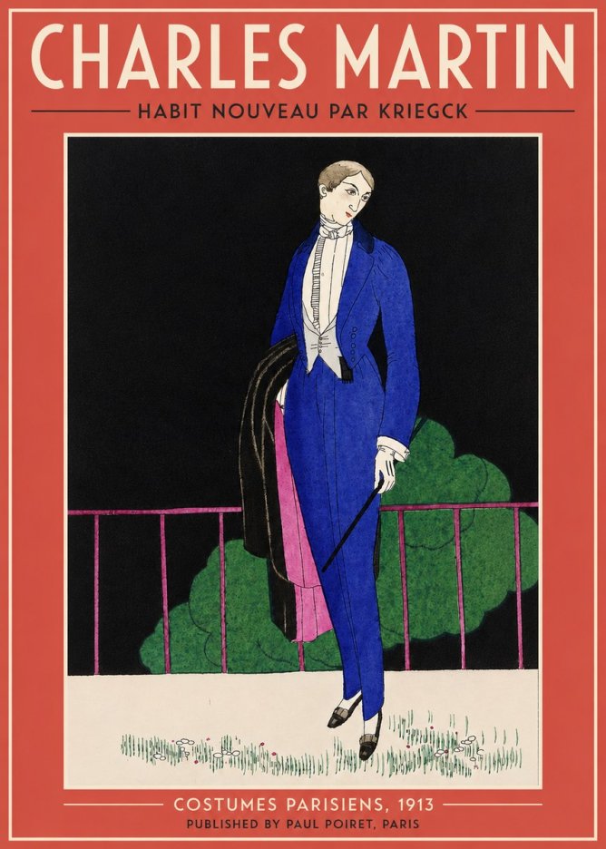 Charles Martin Habit Nouveau Par Kriegk No3 - Plakát