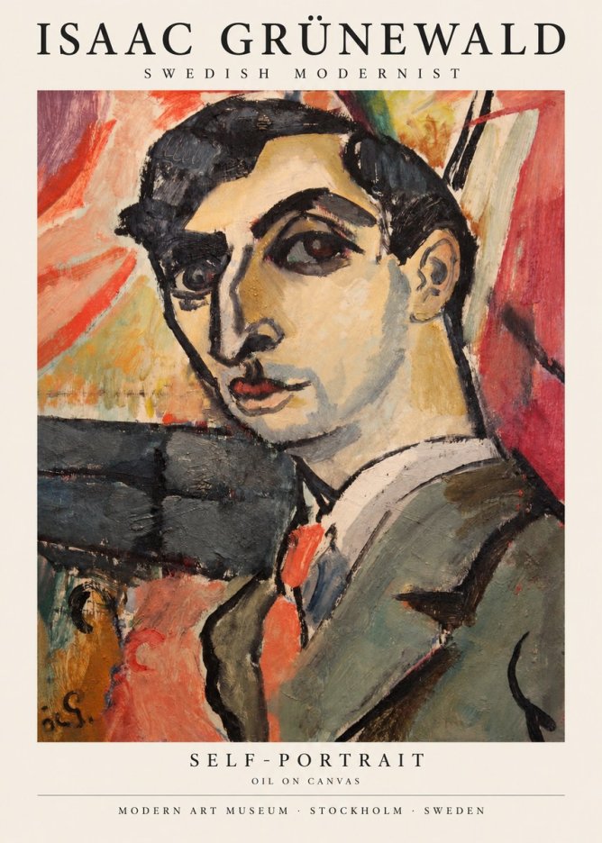 Isaac Grünewald Woman in Interior No6 - Plakát