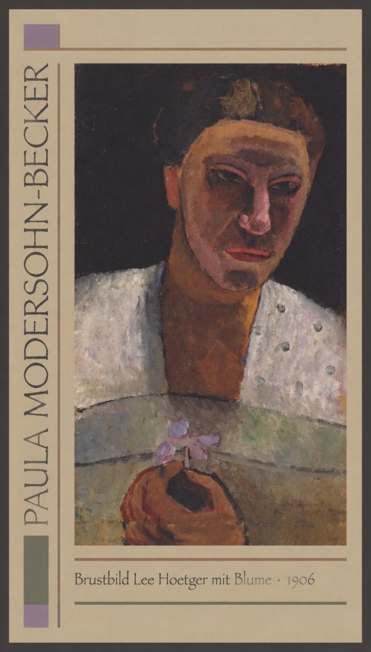 Paula Modersohn-Becker Brustbild Lee Hoetger Mit Blume No1 - Plakát