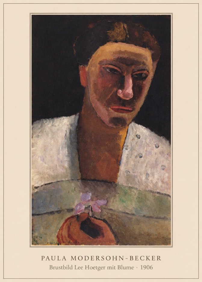 Paula Modersohn-Becker Brustbild Lee Hoetger Mit Blume No4 - Plakát