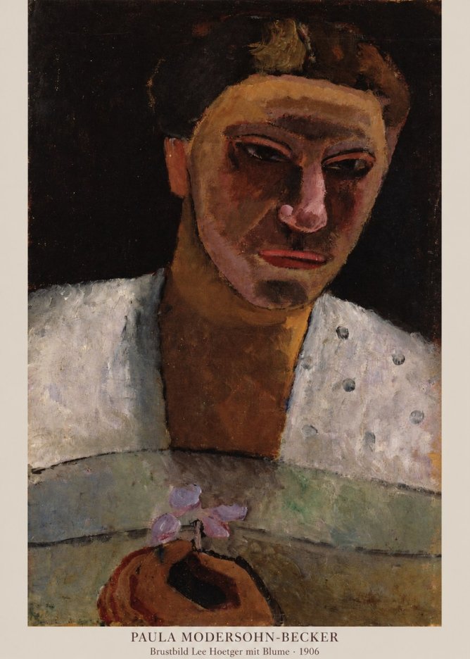 Paula Modersohn-Becker Brustbild Lee Hoetger Mit Blume No6 - Plakát