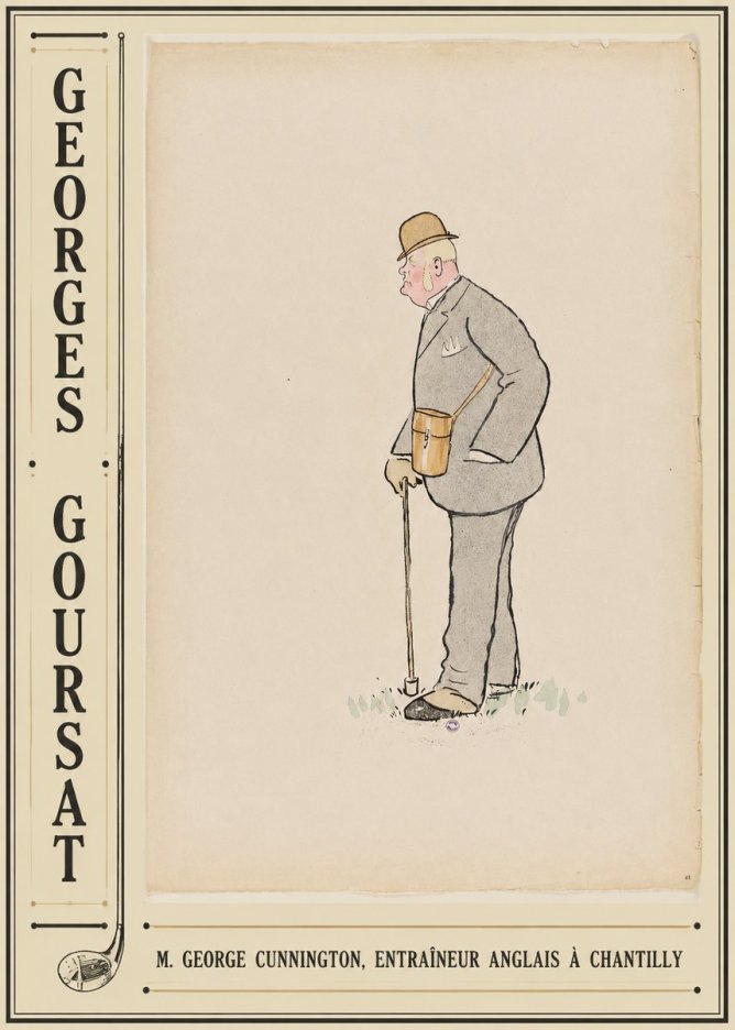 Georges Goursat M. George Cunnington, Entraîneur Anglais À Chantilly No2 - Plakát