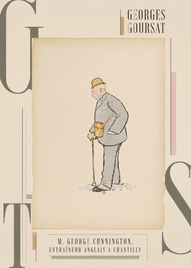Georges Goursat M. George Cunnington, Entraîneur Anglais À Chantilly No3 - Plakát