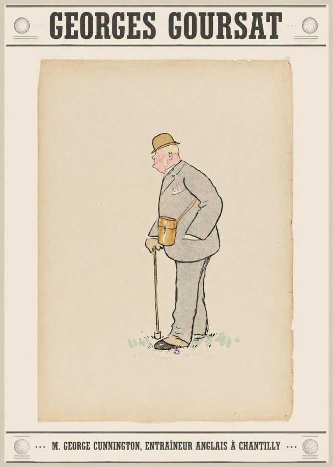 Georges Goursat M. George Cunnington, Entraîneur Anglais À Chantilly No5 - Plakát