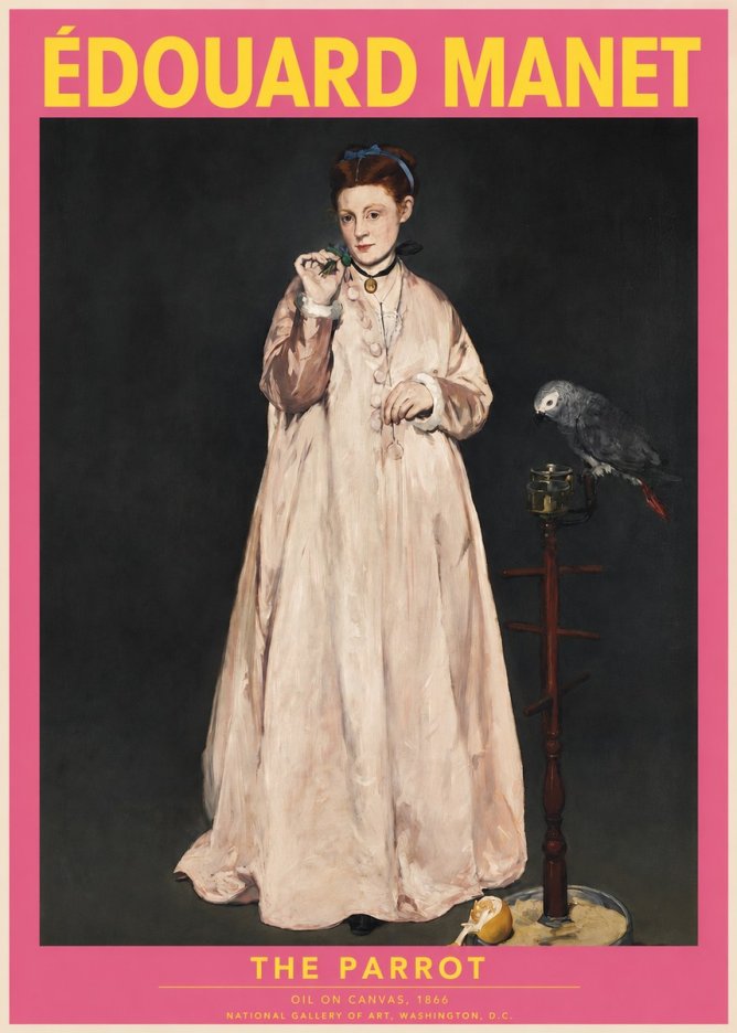 Édouard Manet The Parrot No2 - Plakát