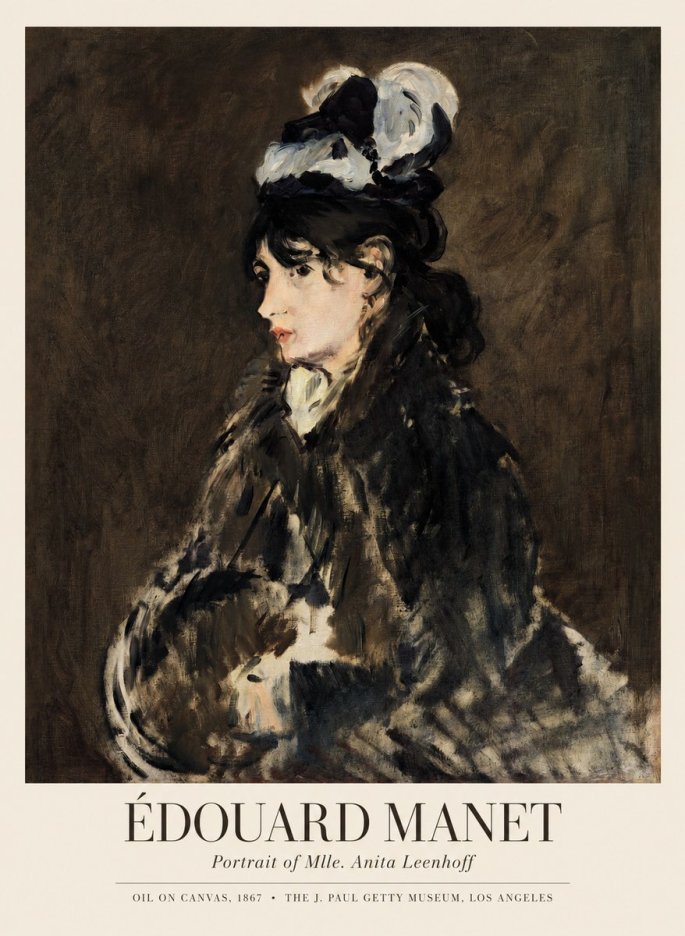Édouard Manet Portrait of Mlle. Anita Leenhoff No1 - Plakát