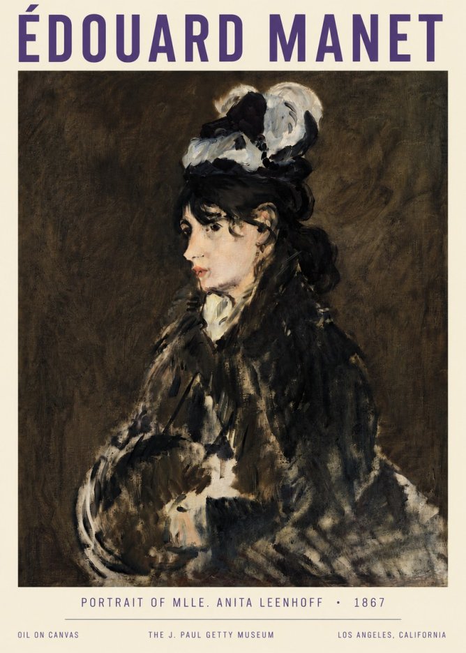 Édouard Manet Portrait of Mlle. Anita Leenhoff No4 - Plakát