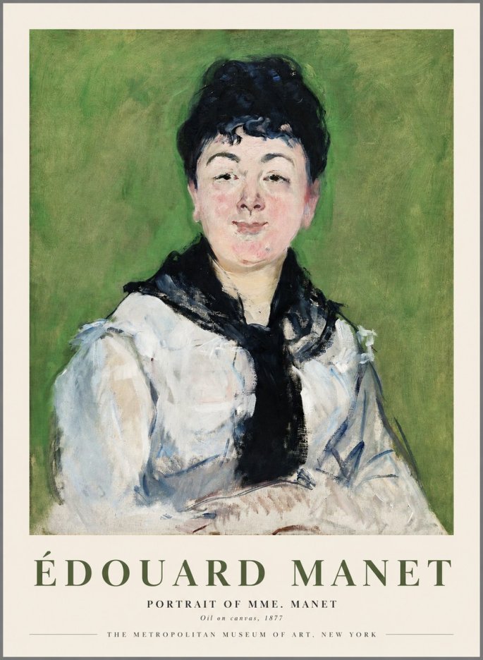 Édouard Manet Portrait of Mme. Manet No1 - Plakát