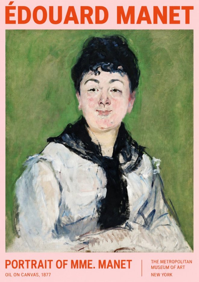 Édouard Manet Portrait of Mme. Manet No2 - Plakát