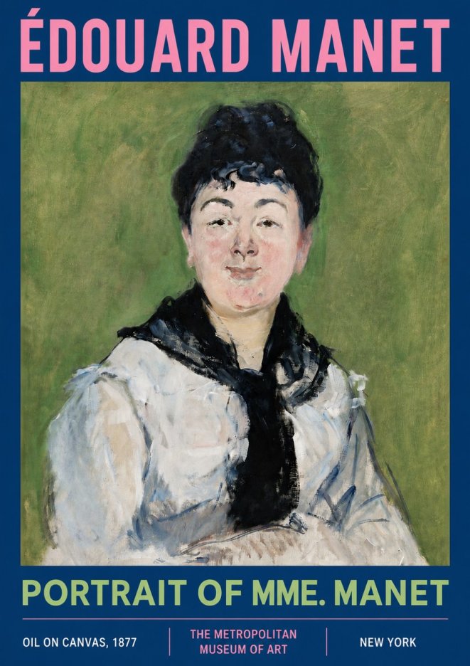 Édouard Manet Portrait of Mme. Manet No3 - Plakát