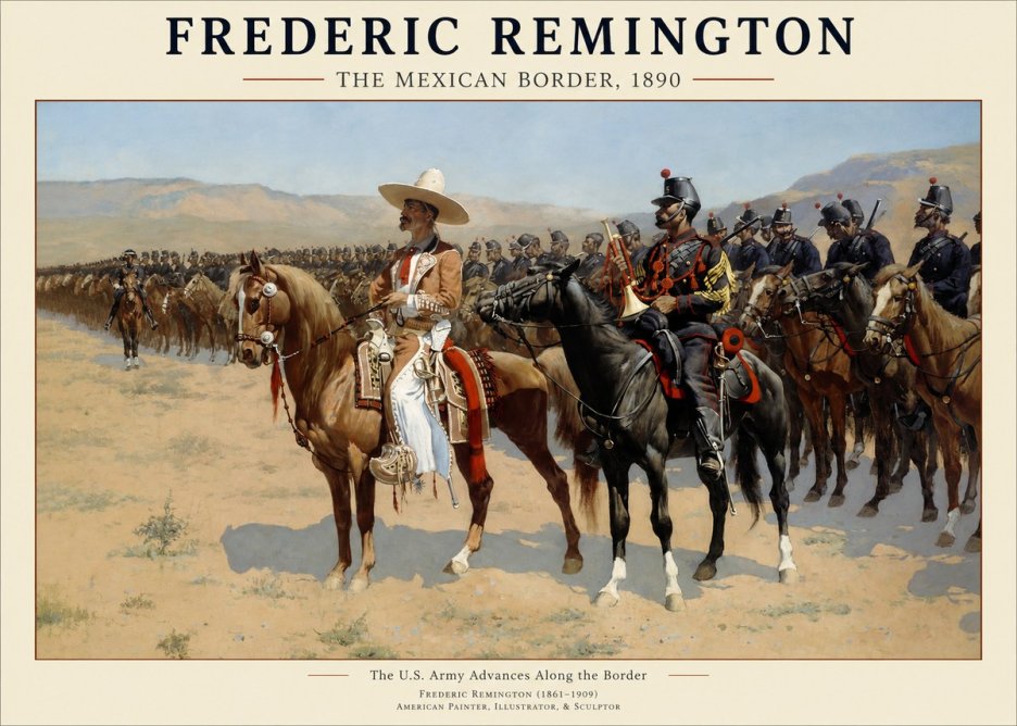 Frederic Remington The U.s. Army Advances Along the Border No1 - Plakát