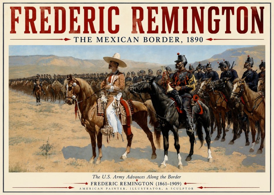 Frederic Remington The U.s. Army Advances Along the Border No4 - Plakát