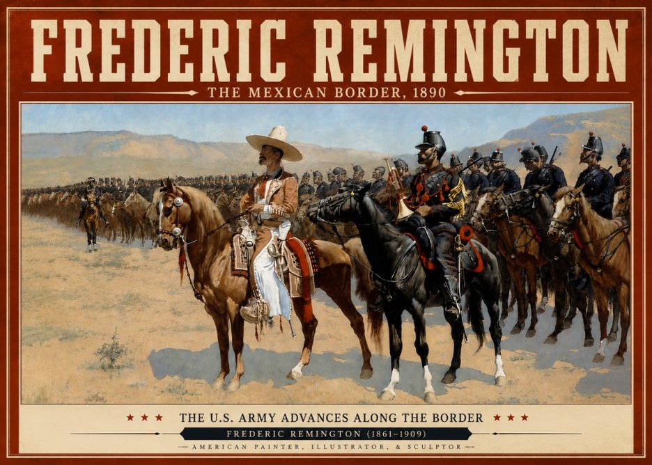 Frederic Remington The U.s. Army Advances Along the Border No6 - Plakát
