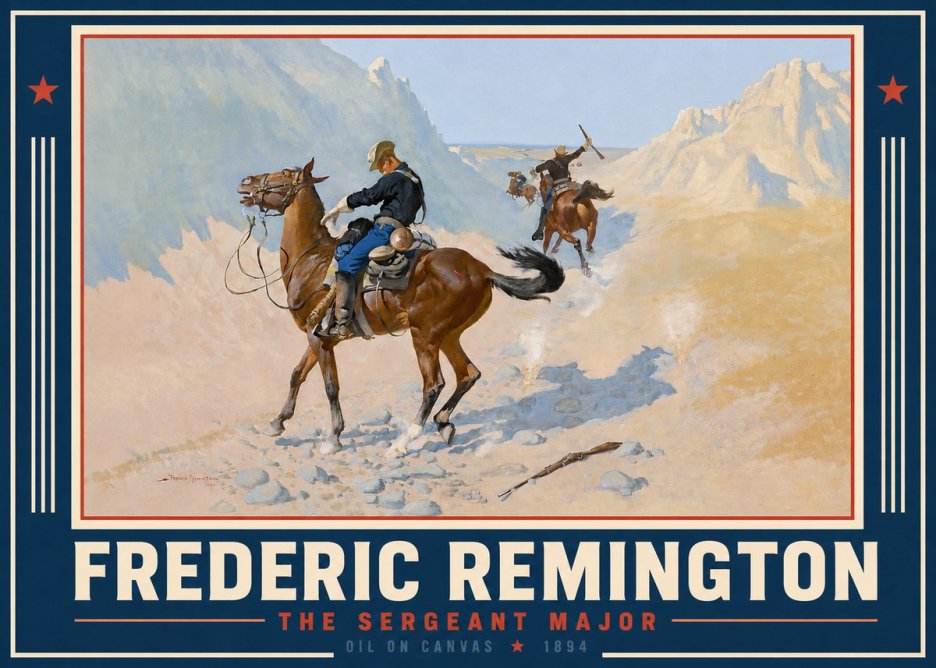 Frederic Remington The Sergeant Major No2 - Plakát