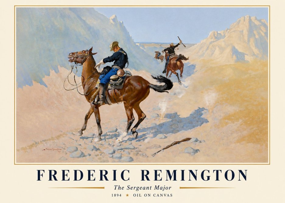 Frederic Remington The Sergeant Major No3 - Plakát