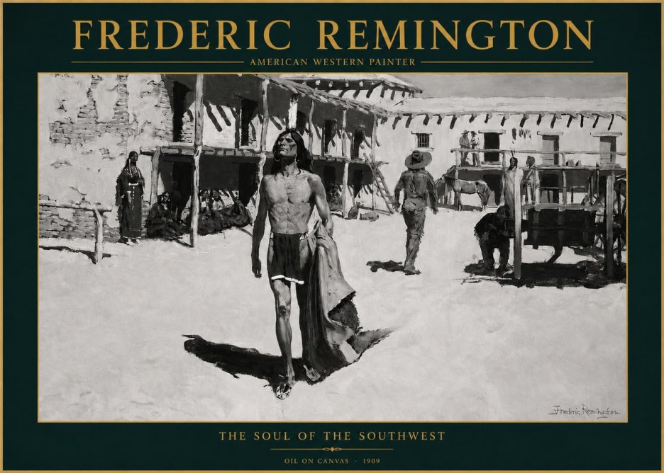 Frederic Remington The Soul of the Southwest No3 - Plakát